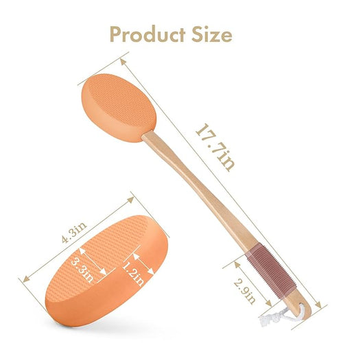 AmazerBath Lotion Applicator for Back, 4 Replaceable Pads - Image 2
