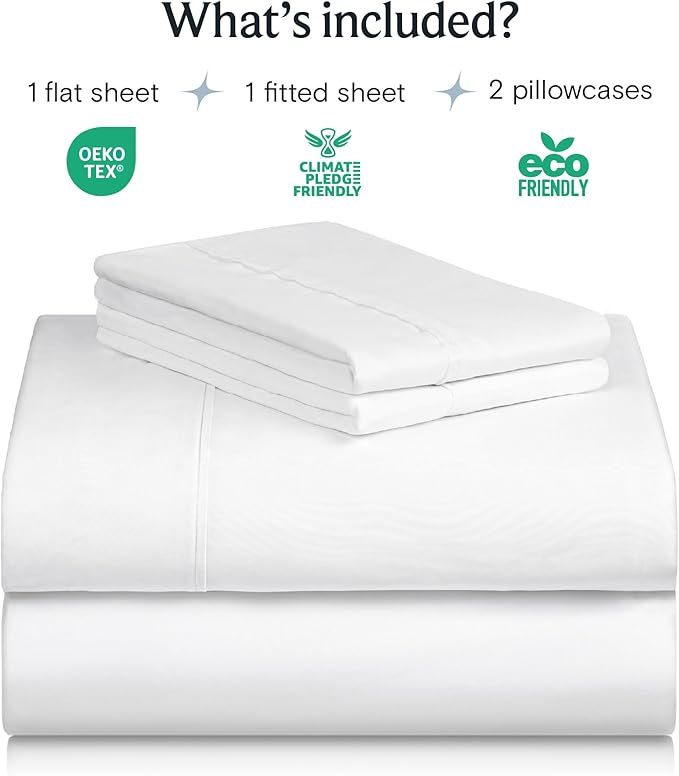 LuxClub 4 PC California King Sheet Set, Deep Pockets Wrinkle Free Cooling Bed - Image 2