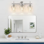 MOKATNG 3-Light Bathroom Light Fixtures, 19.5 in Brushed Nickle Vanity Lights - Image 6