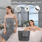 Ycosy 8-Piece Bath Towels Set, 2 Oversized Bath Sheet, 2 Hand Towels and 4 - Image 3