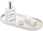 Luxspire Bathroom Vanity Tray, Marble Ceramic Dresser Jewelry Dish by Luxspire