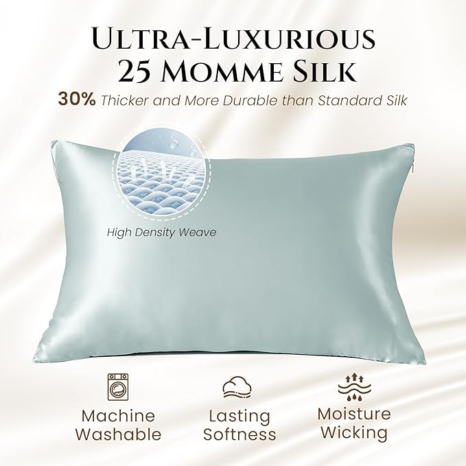 THXSILK 100% Silk Pillowcase for Hair and Skin Luxury 25 Momme Mulberry Silk - Image 5