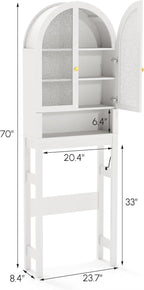 HMstone Over The Toilet Storage Cabinet, Arched Bathroom Organizer and Storage - Image 2