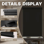 HESTIA No Drill Cordless Blackout Roller Shades Screwless Waterproof Shower - Image 2