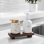 zoocatia Small Wood Tray Pedestal Stand Farmhouse Bathroom Decor Decorative - Image 3