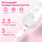 Professional Electric Nail Drill 2000mAH Portable Cordless Electric Nail File - Image 3