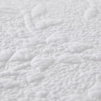 Brandream White Quilt Set King Size Quilt Bedding Set Cotton Luxury Matelasse - Image 9