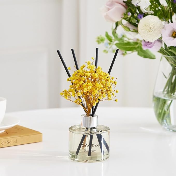 COCODOR Flower Reed Diffuser Set / 6.7oz / Clean Linen/Scent Diffuser - Image 6