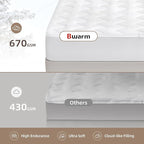 Bwarm Premium Multi-Zone Heated Mattress Pad Cal King, Dual Control 72" x 84" - Image 8