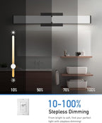 Modern Bathroom Light Fixtures 24 Inch, 25W 2500 Lumen Dimmable Bathroom Vanity - Image 4