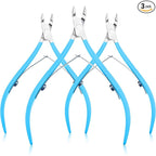 Mudder 3 Pack Blue Cuticle Trimmer Nippers Cutter Tool Stainless Steel Nail by Mudder