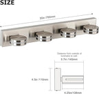 Brushed Nickel Vanity Lights for Bathroom, 4-Light Bathroom Light Fixtures Over - Image 3