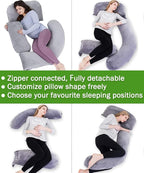 AS AWESLING 60in Full Body Pillow | Nursing, Maternity and Pregnancy Pillow | - Image 2