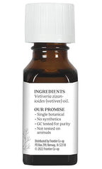 Aura Cacia Pure Vetiver Essential Oil | 0.5 fl. oz. | Vetiveria zizanioides - Image 6