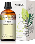 Ginger Essential Oil, 1.01Fl.Oz PHATOIL Pure Essential Oil Singles by PHATOIL