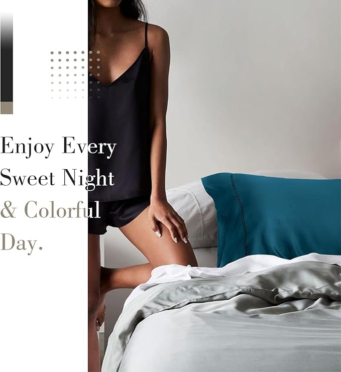 WishSmile Standard Pillow Cases Cooling Pillowcases Set of 2 Breathable Cool - Image 6