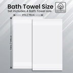 Infinitee Xclusives 100% Cotton Luxury Bath Towels Set of 2 - Image 3