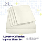 Queen Sheets Ivory - Image 2