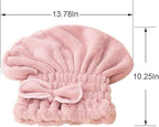 Jseng 3PC Microfiber Hair Towel Caps, Extreme Soft & Ultra Absorbent, Fast - Image 3