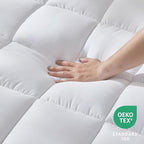 CozyLux King Size Mattress Pad Pillow Top Cotton Cooling Mattress Topper 8-21" - Image 5