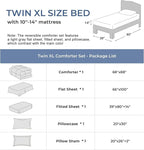 Sasttie Twin XL Comforter Set, 5 Pieces Reversible Twin XL Bed in a Bag - Image 2