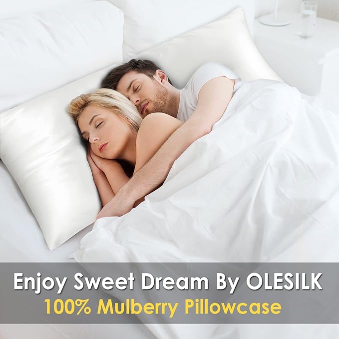 OLESILK Silk Body Pillowcase 20x54 Zippered: 100% Mulberry Silk - Image 3