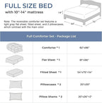 Sasttie Full Size Comforter Sets, 7 Pieces Reversible Bed in a Bag Full - Image 2