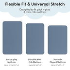Yoofoss Pack and Play Sheets Fitted, Mini Crib Sheets 2-Pack - Image 3