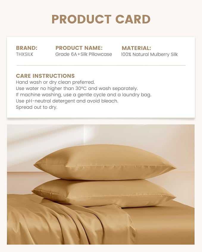 THXSILK 100% Mulberry Silk Pillowcase - Image 8