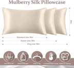 2 Pack 100% Pure Silk Pillowcase - Image 6