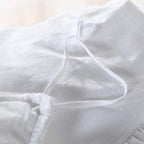 QSH Washed Cotton Ruffled King Duvet Cover Set, Vintage White Shabby Boho Chic - Image 4