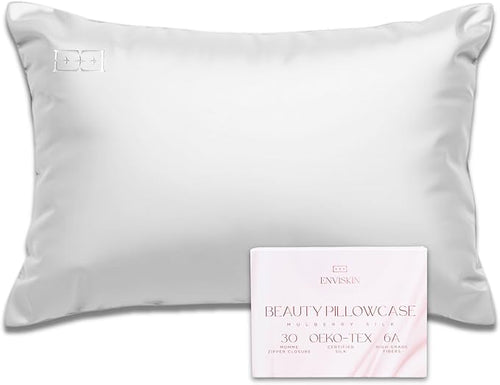 100% Mulberry Silk Pillowcase Infused by ENVISKIN