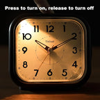Tinload 4.3" Vintage Retro Analog Alarm Clock, Super Silent Non Ticking Clock - Image 6