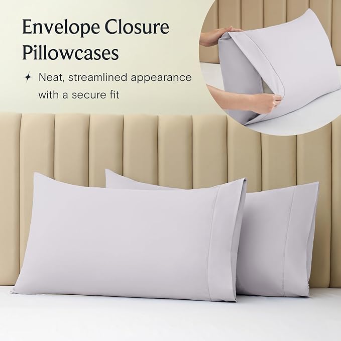 LuxClub 3 PC Twin Sheet Set, Deep Pockets Wrinkle Free Cooling Bed Sheets Hotel - Image 7
