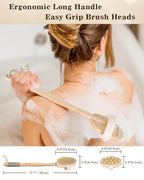Dry Brushing Body Brush, POPCHOSE Body Scrubber - Image 4