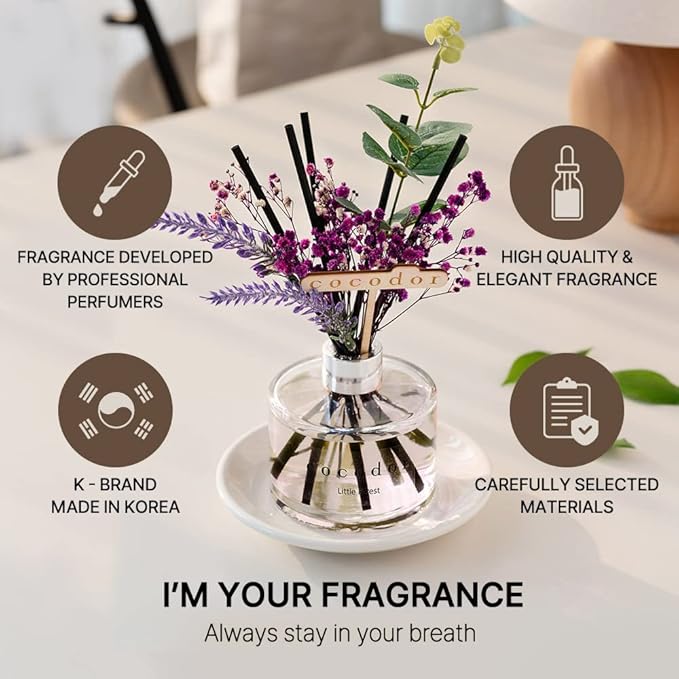 COCODOR Lavender Reed Diffuser/April Breeze/6.7oz/1Pack / Home Fragrance Scent - Image 2