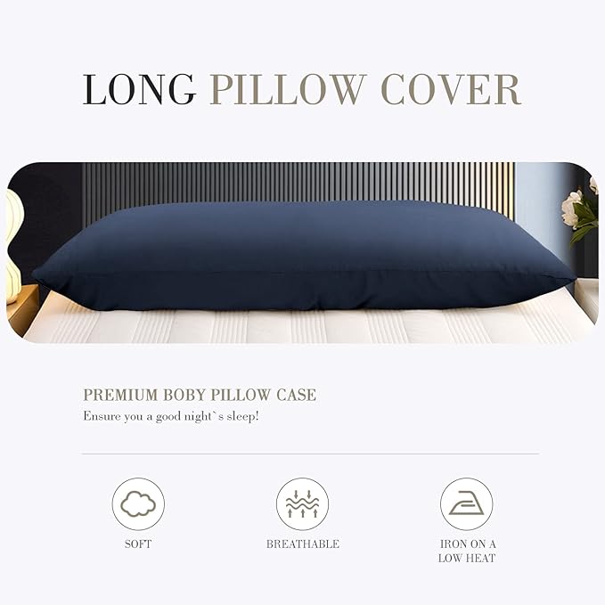 WishSmile Body Cooling Pillowcase Long Pillow Case Breathable Cool Silky Soft - Image 7