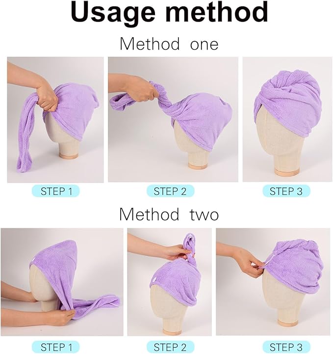 Microfiber Hair Drying Towel Wrap - Image 10