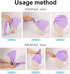 Microfiber Hair Drying Towel Wrap - Image 7