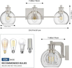Tipace 3 Lights Vanity Light Bathroom Light Fixture Over Mirror - Image 3