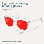 Gaoye Transparent with Red Lenses Blue Light Glasses - Image 4