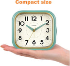Tinload 4.3" Vintage Retro Analog Alarm Clock, Super Silent Non Ticking Clock - Image 3
