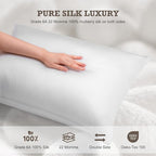 BPC 100% Mulberry Silk Pillowcases 2 Pack, Grade 6A ClimaSilk™ Silk Pillow - Image 2