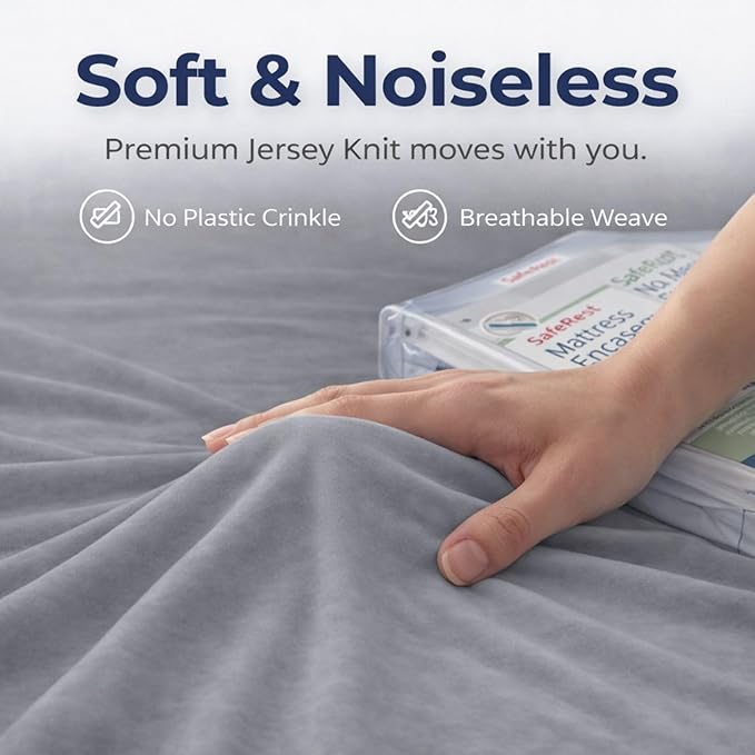 Guardmax Jersey Knitted Crib Size Zippered Mattress Encasement - Image 7