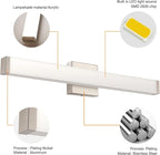 33.5 Inch Brushed Nickel LED Bathroom Vanity Light, 18W 4000K Natural White - Image 2