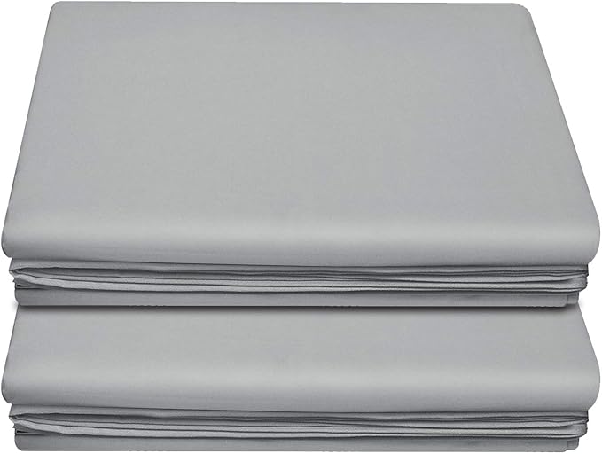 Lirex Flat Sheet, Twin Size Extra Soft Brushed Microfiber Flat White Sheets by Lirex