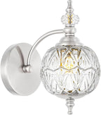 Brushed Nickel Bathroom Wall Sconce Vintage Style by Ditoon