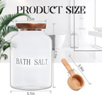BKYFPQ 2Pcs 74 oz Glass Bath Salts Jar, Bath Salt Container - Image 7