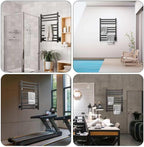 9-Bar Towel Warmer, Wall-Mounted Electric Heated Rack - Image 4