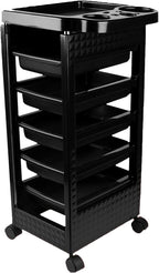 Salon Trolley Cart with Wheels & 5 Drawers, Salon Rolling Stations by Roixeeds